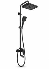 Matte Black Rain Shower Set with Bath Spout