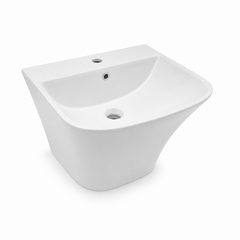 Flora White Curved Wall-Hung Basin 44x50cm