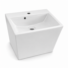 Flora White Rectangular Wall-Hung Basin 40x50cm