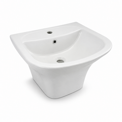 Flora White Rounded Wall-Hung Basin 44x55cm