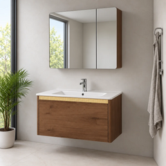 Flora F871A-G Vanity with Mirror Cabinet 80cm