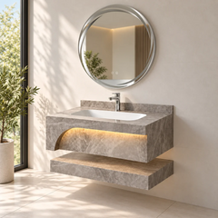 Flora F602-S38 Marble Vanity with LED Mirror 60cm