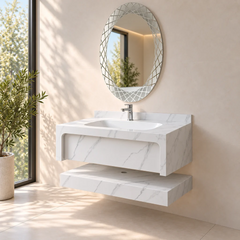Flora F805-S51 Marble Vanity with LED Mirror 80cm